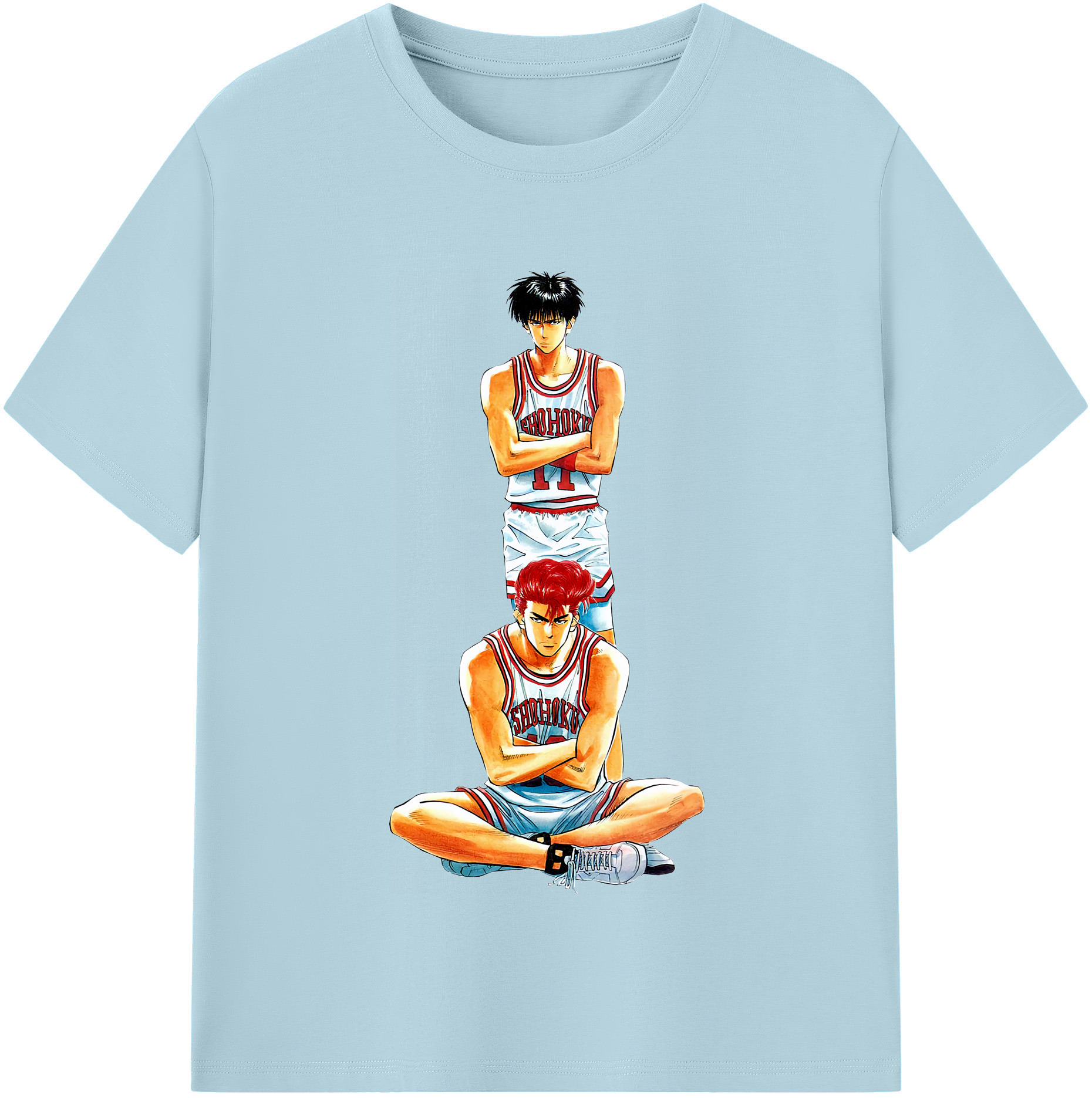 SLAM DUNK／スラムダンク 綿100％半袖Tシャツ（フロントプリント）